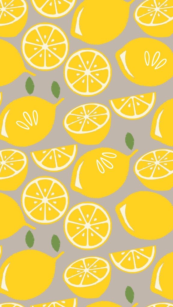 Grey background lemon wallpaper