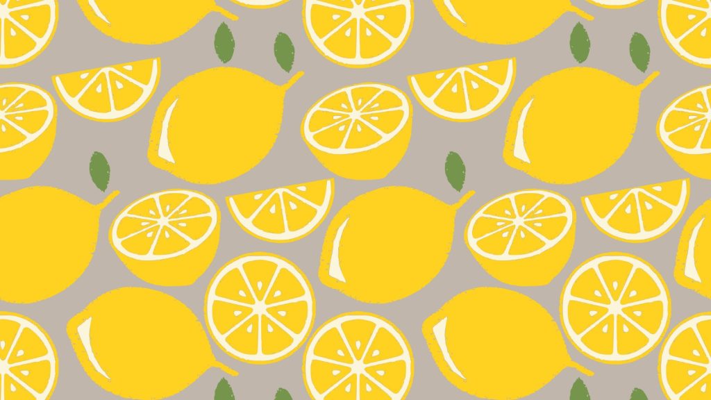 Grey shaded background lemon wallpaper