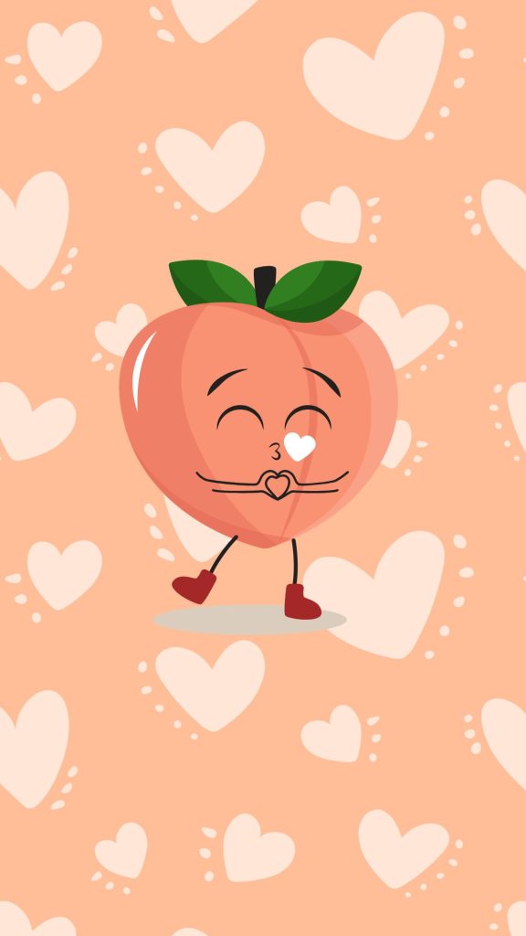 Hearty pink peach wallpaper