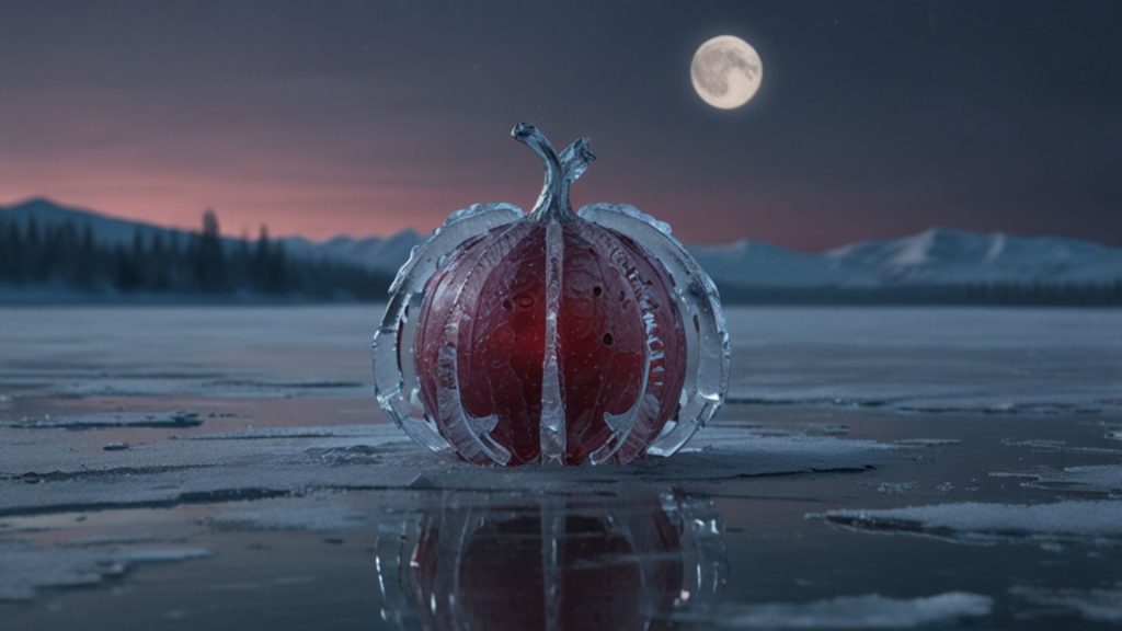 Icy fruit placed on icy with icy themed blox fruits wallpaper