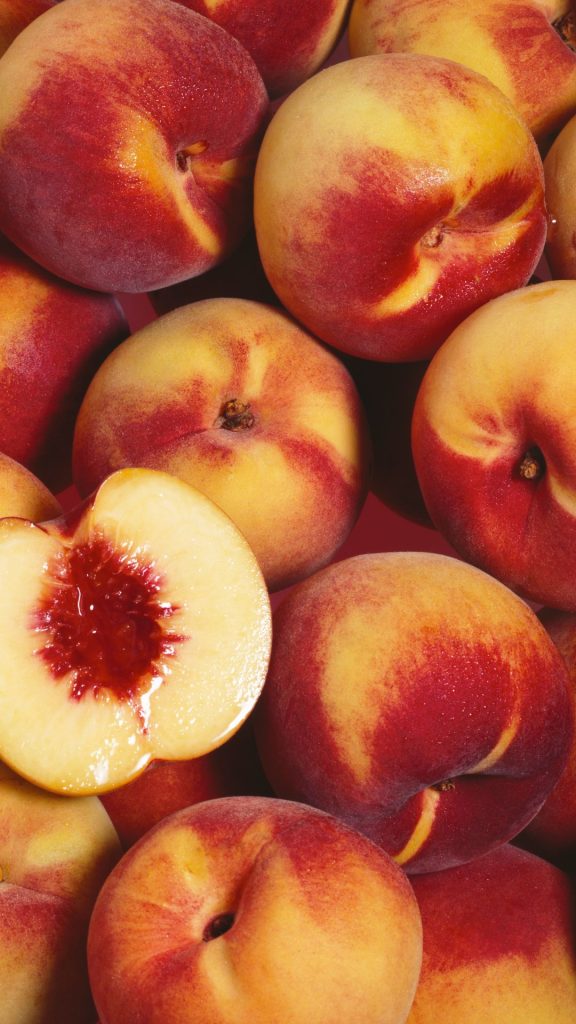 Juicy fresh girly peach wallpaper