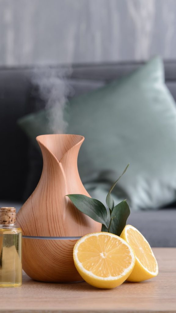 Lemon with wooden vase lemon wallpaper
