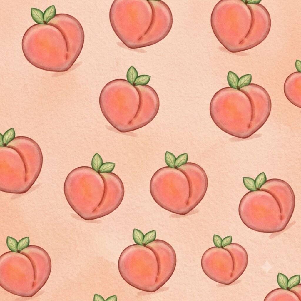Peach home screen wallpaper