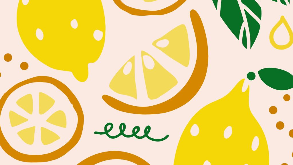 Peach laptop background lemon wallpaper