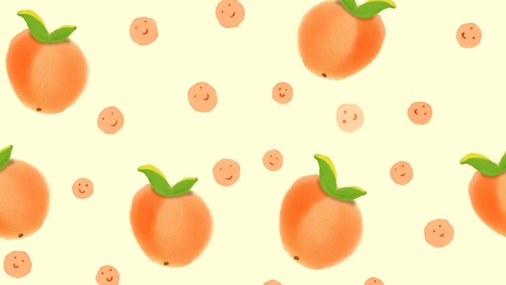 Peach wallpaper cute