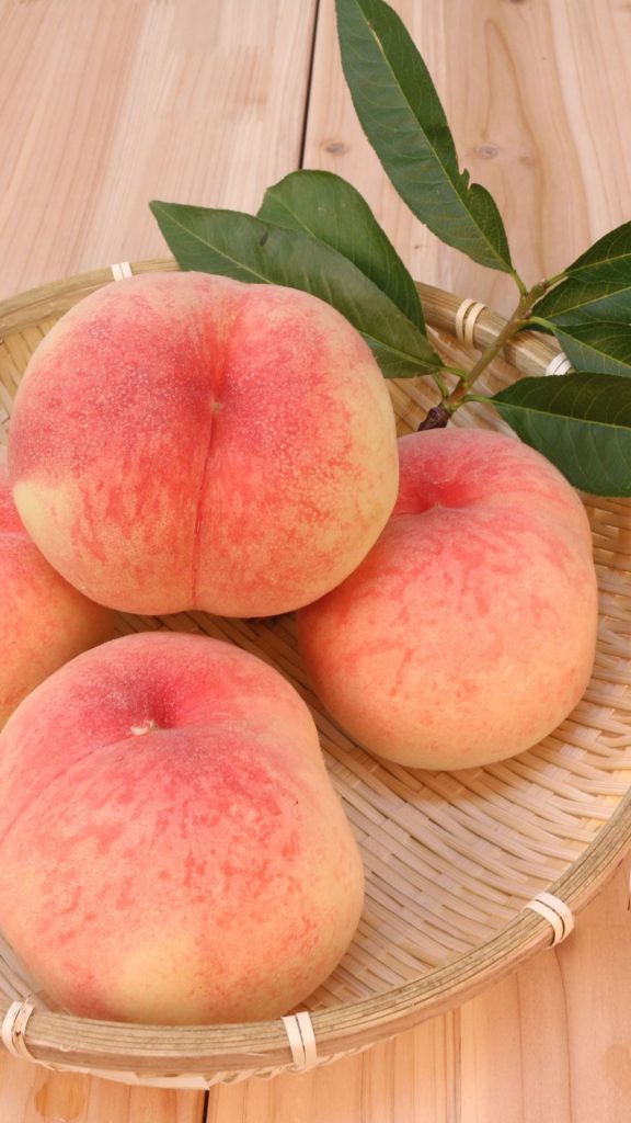 Peach with leaf peach wallpaper