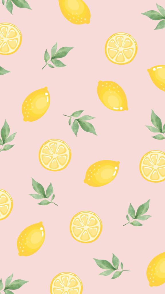 Pink lemon wallpaper