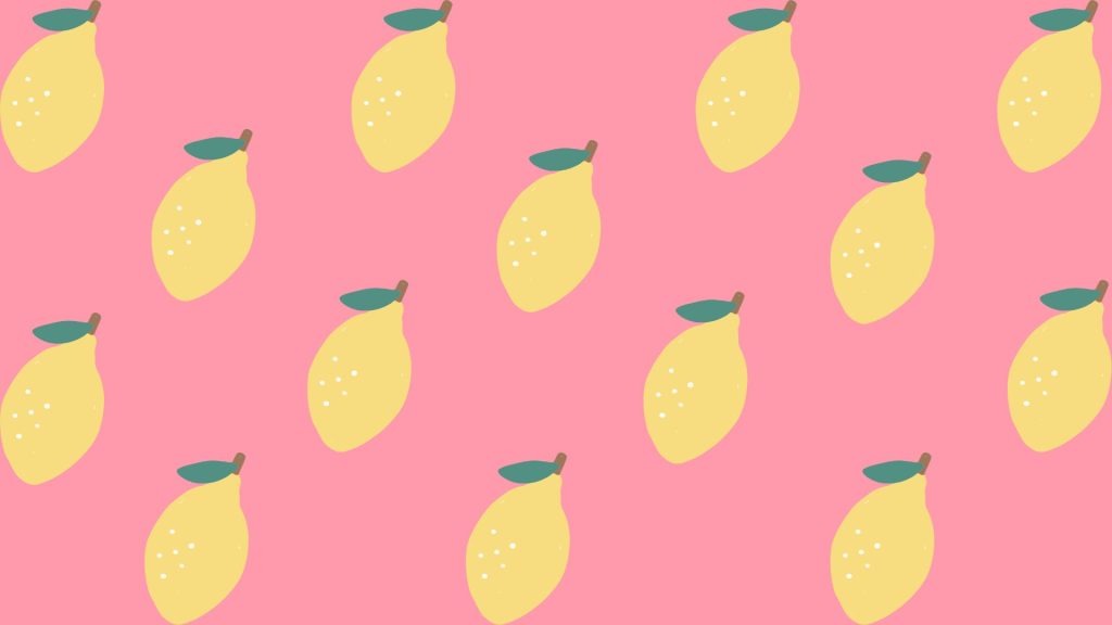 Pink shaded background lemon wallpaper