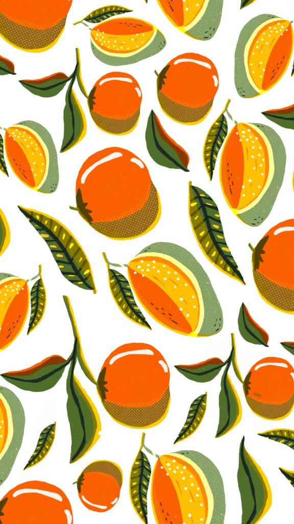 Printed mango wallpaper