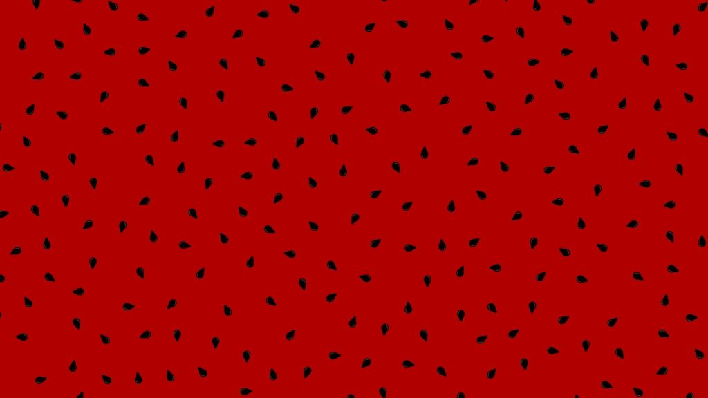 Red background with black watermelon seeds watermelon wallpaper