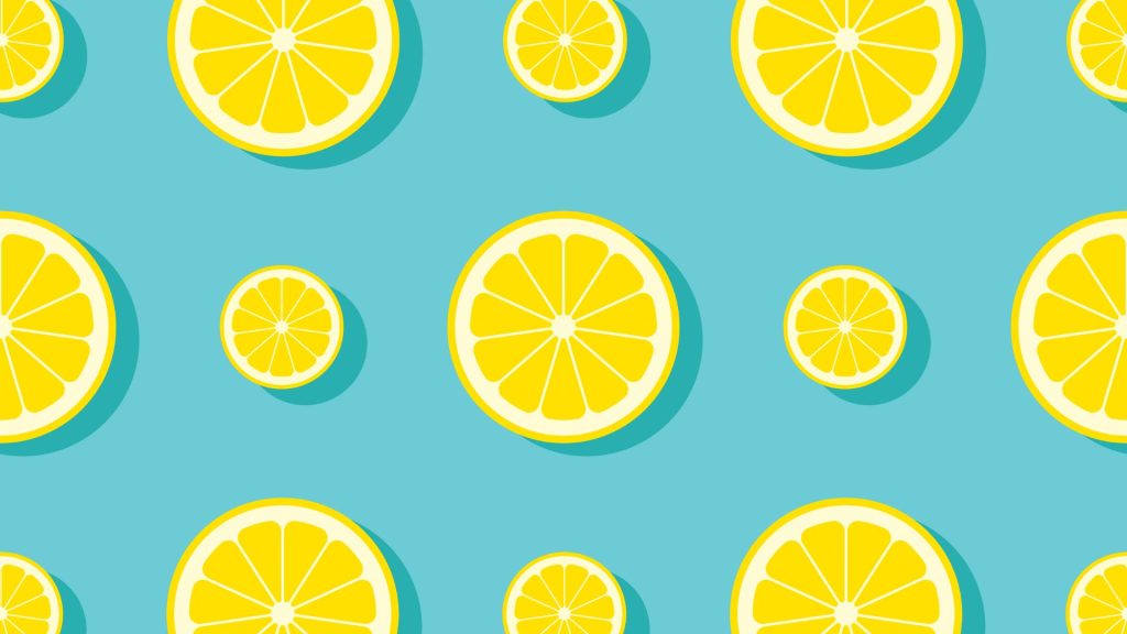 Sky blue shaded background lemon wallpaper