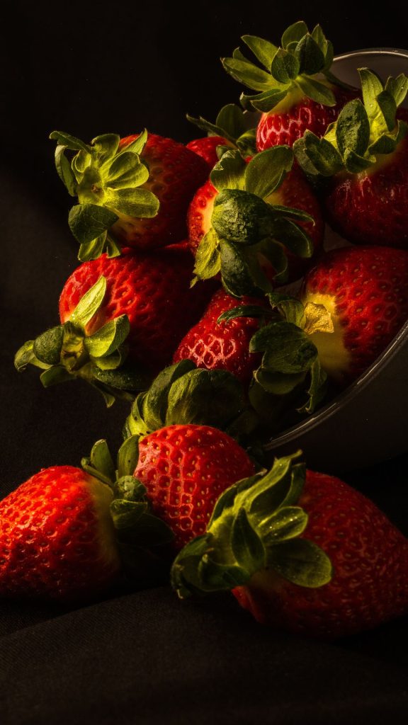 Strawberries in silver basket beautiful strawberry wallpapers