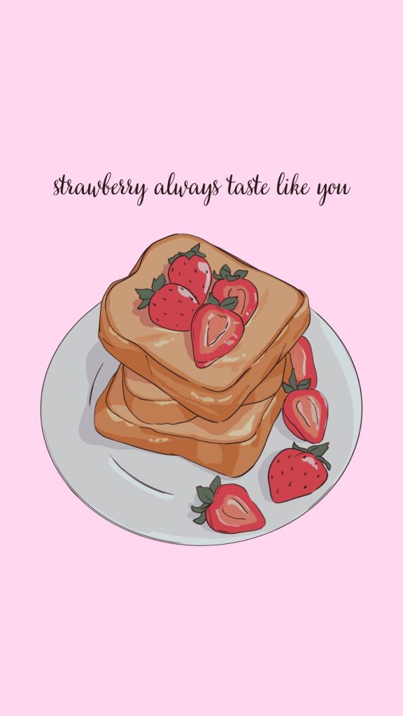 Strawberries with brad and pink background beautiful strawberry wallpapers