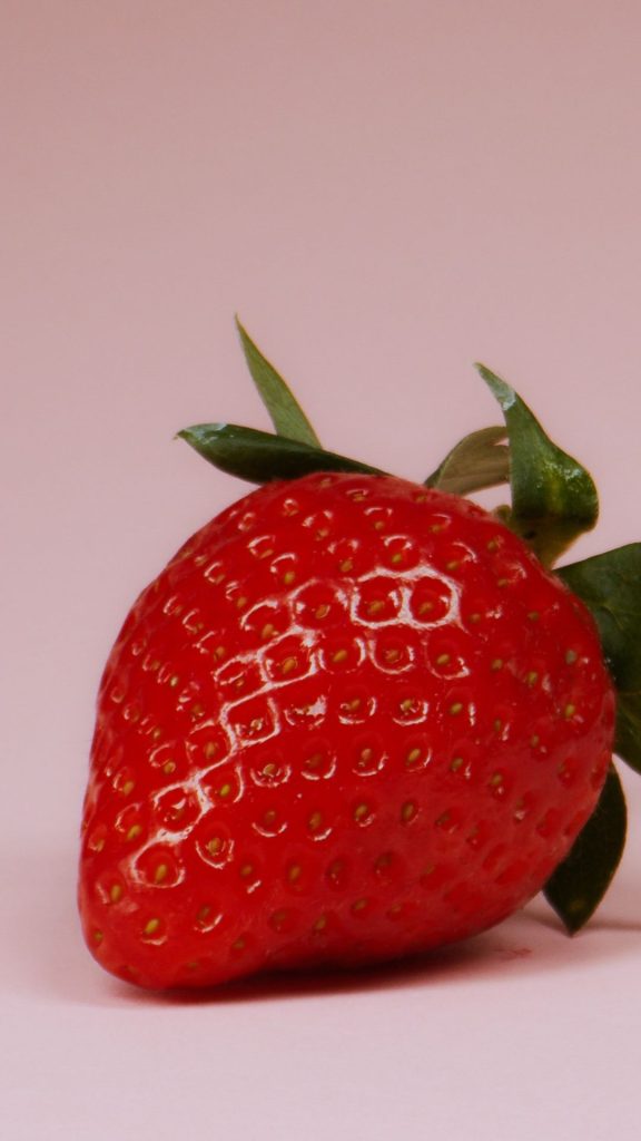 Strawberry with light pink background beautiful strawberry wallpapers