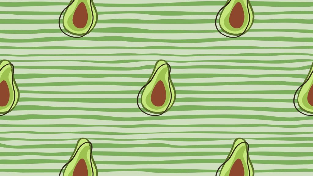 Sweet avocados with green lined background avocado wallpaper