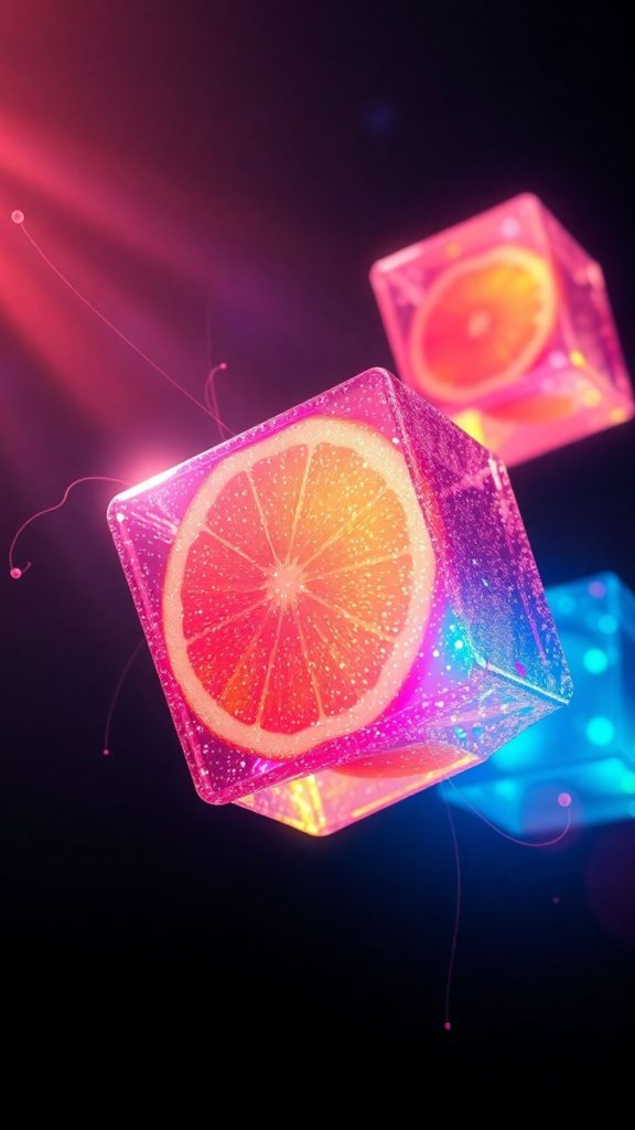 Sweet orange in blox with neon shaded background blox fruits wallpaper