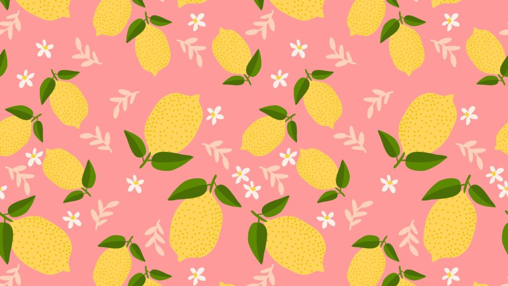 Sweet pink laptop lemon wallpaper