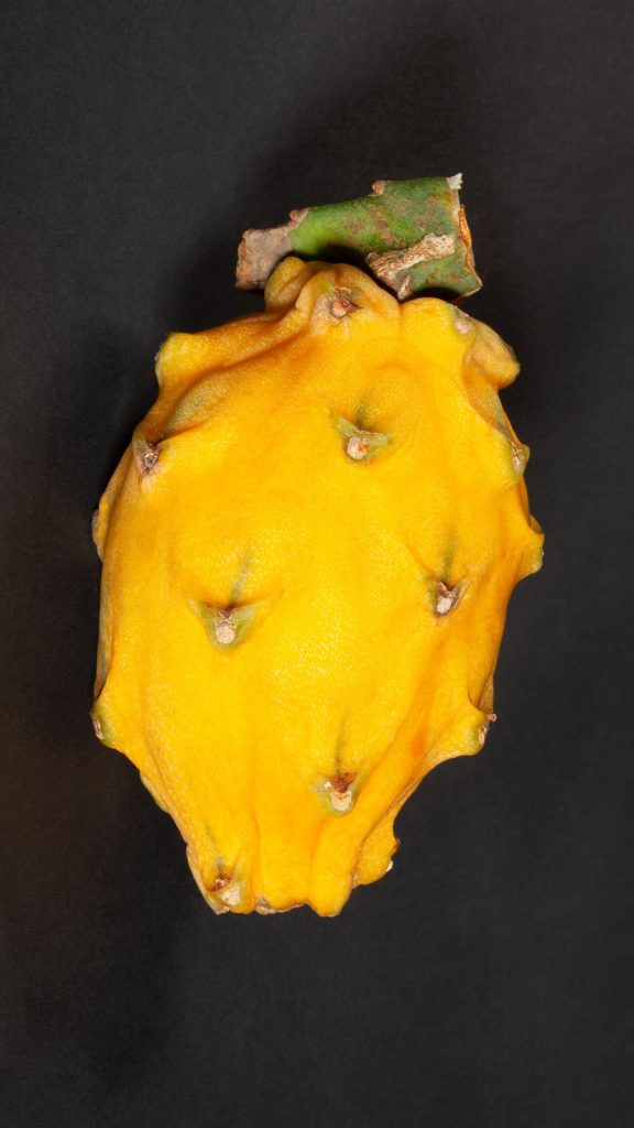 Vintage grey background yellow dragon fruit wallpaper