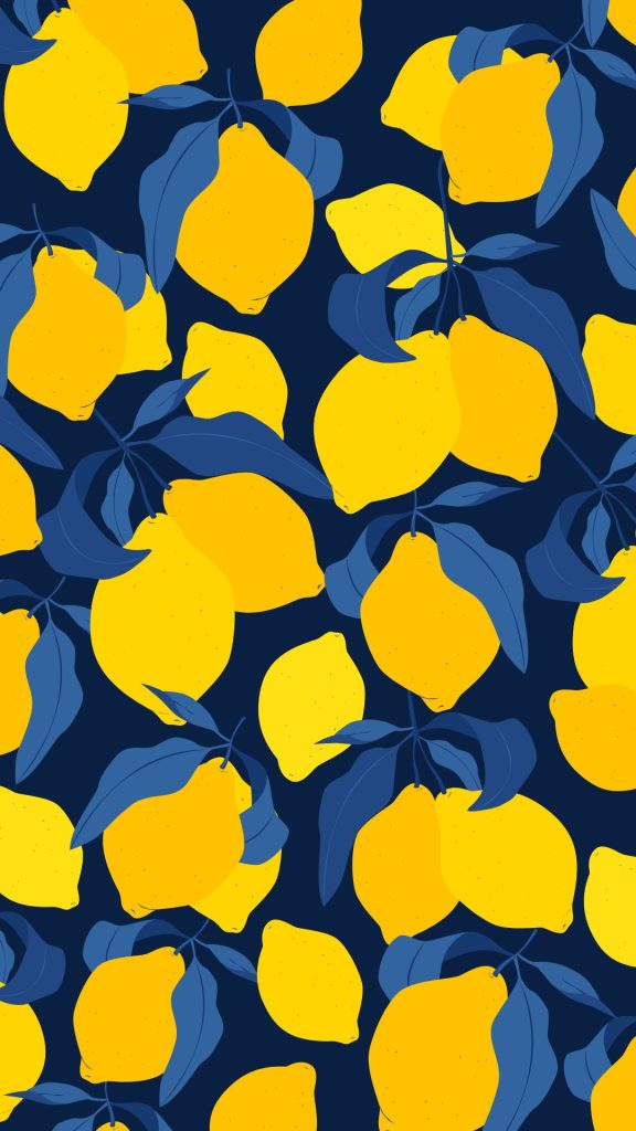 Vintage lemon wallpaper
