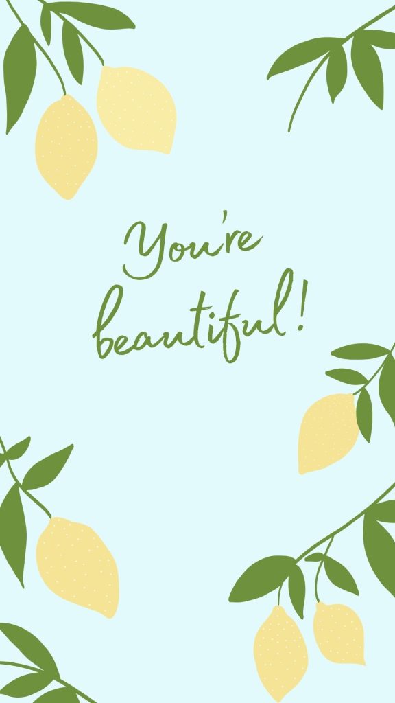 Vintage sky lemon wallpaper