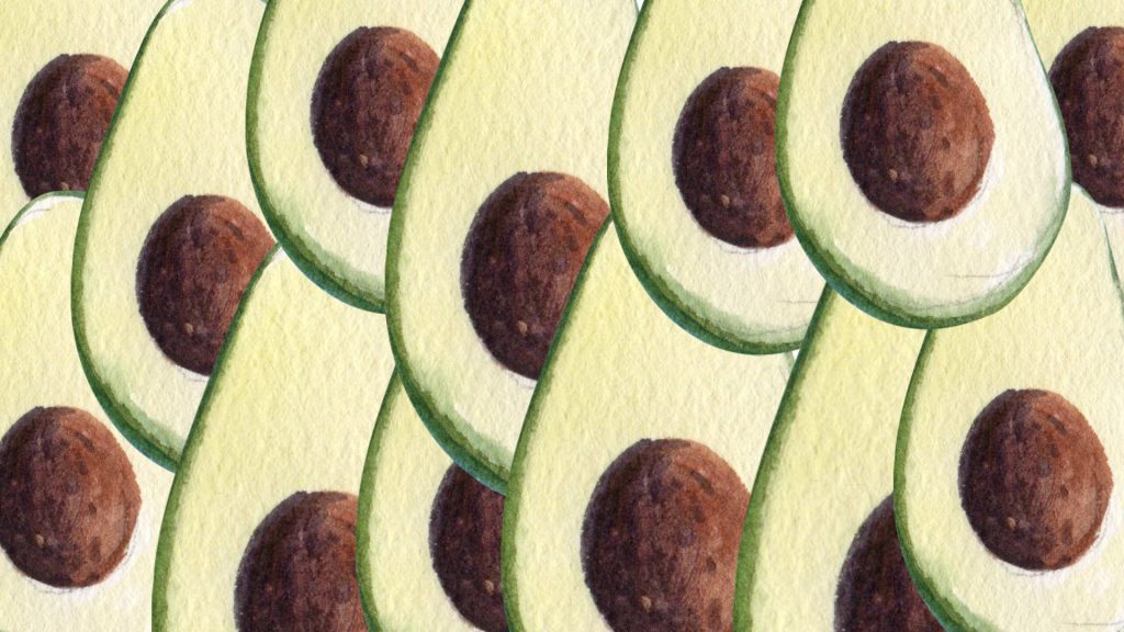 Wallpaper covered with avocado pieces avocado wallpaper