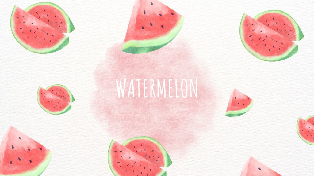 Water painted watermelons with white background watermelon wallpaper