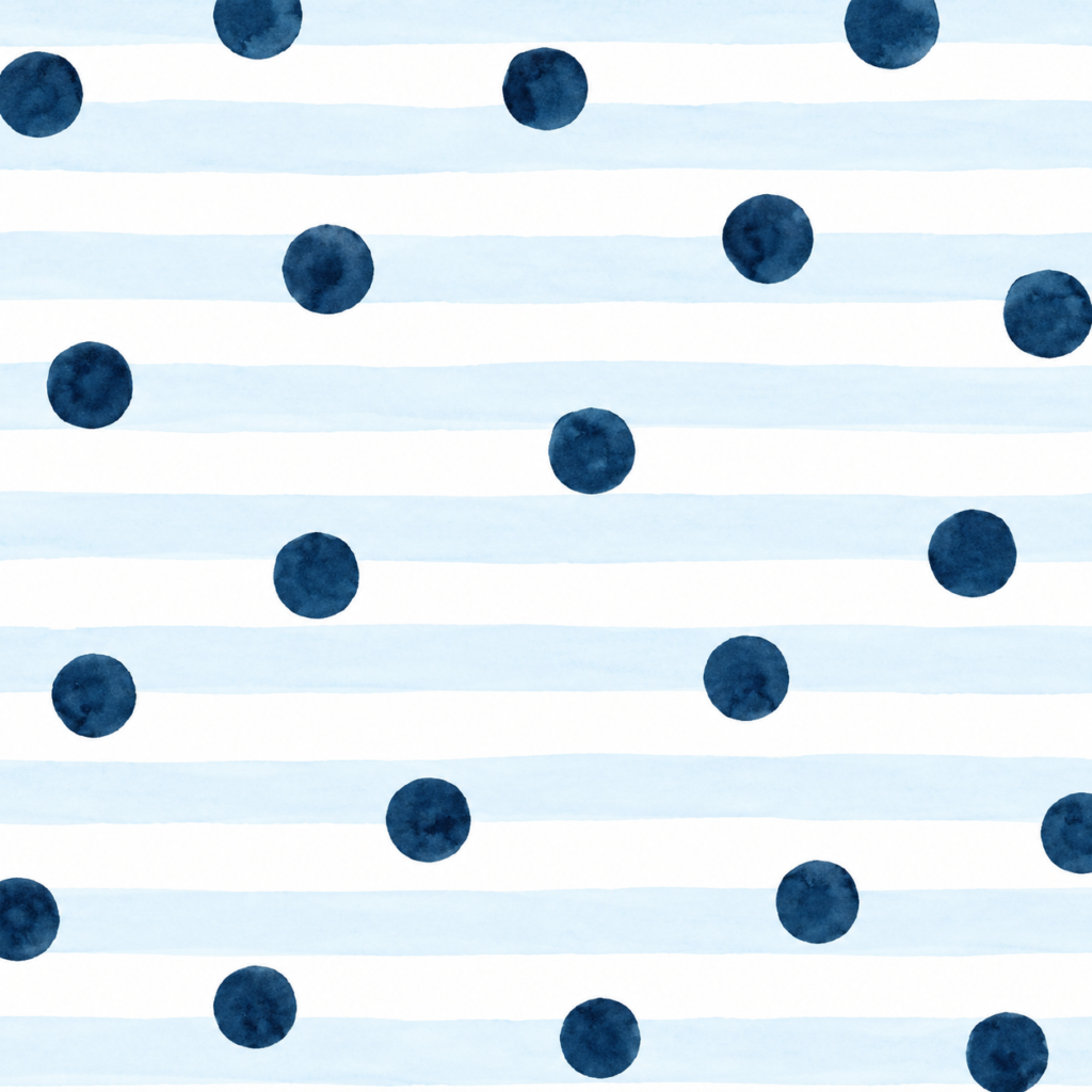 Watercolour stripes with polka dots