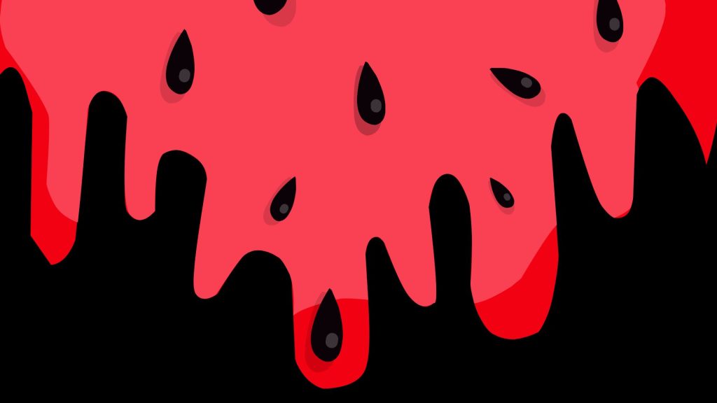 Watermelon piece with black background watermelon wallpaper