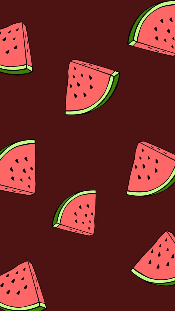 Watermelon pieces on burgundy background watermelon wallpaper