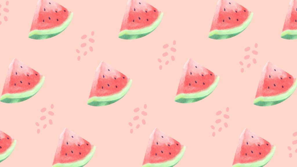 Watermelon pieces with pink background watermelon wallpaper