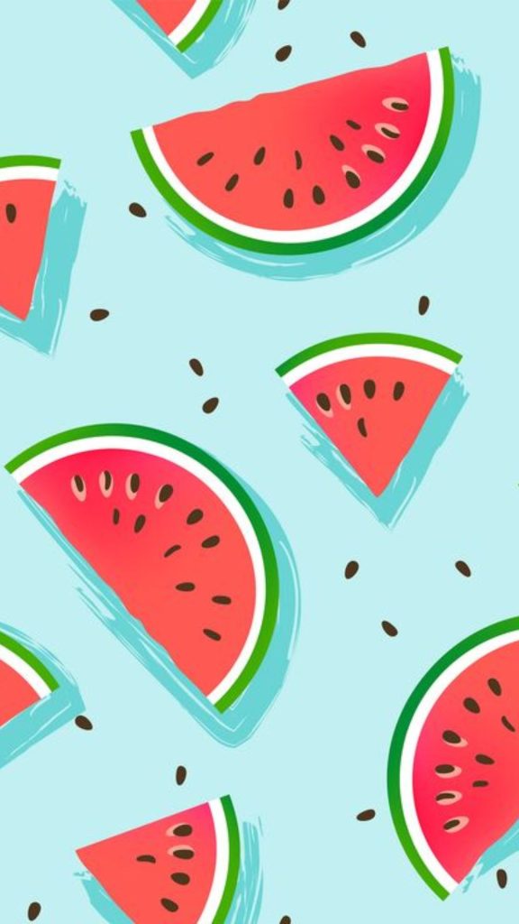 Watermelon pieces with seeds and sky background watermelon wallpaper