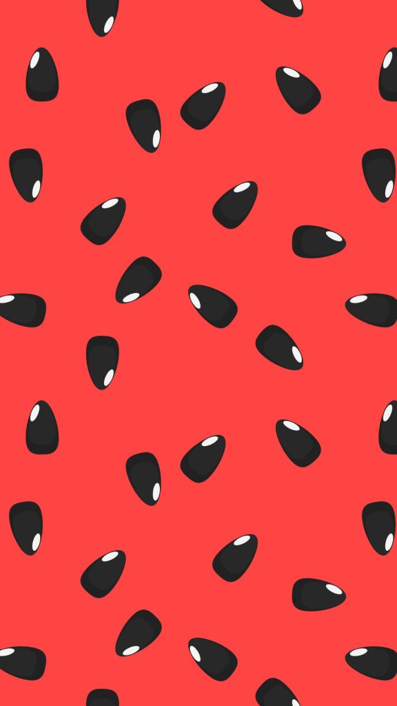 Watermelon themed wallpaper with red background with watermelon seeds watermelon wallpaper