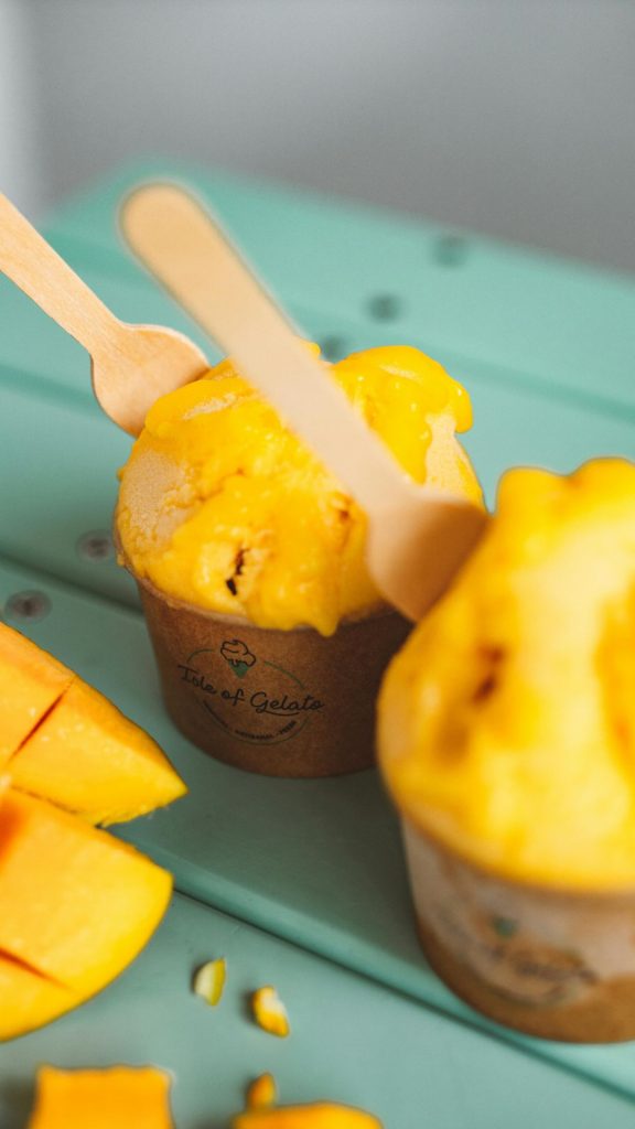 Yellow ice cream mango wallpaper