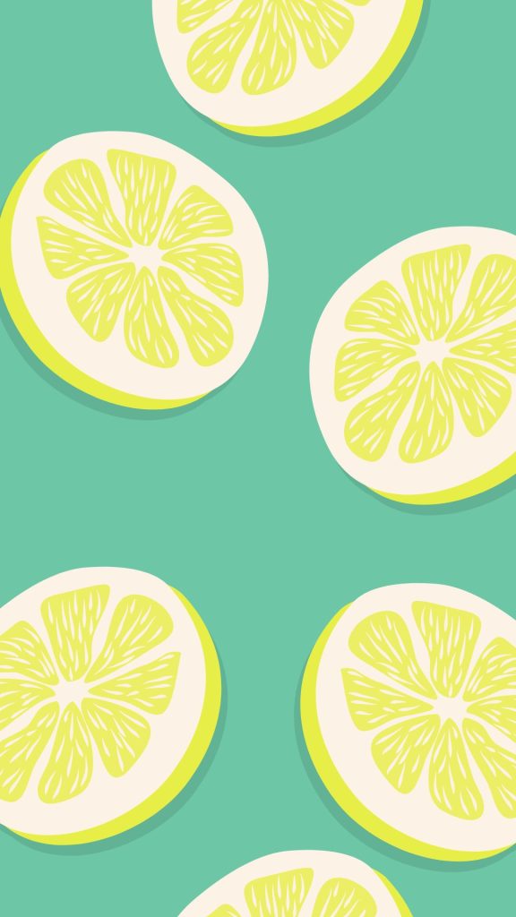 Zinc green background lemon wallpaper