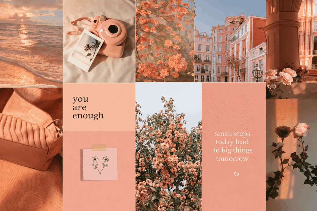 peach pink aesthetic wallpaper laptop