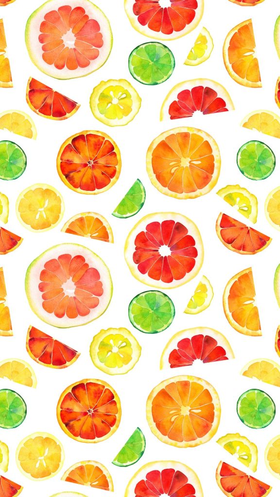 Beautiful aesthetic cute orange fruit wallpaper