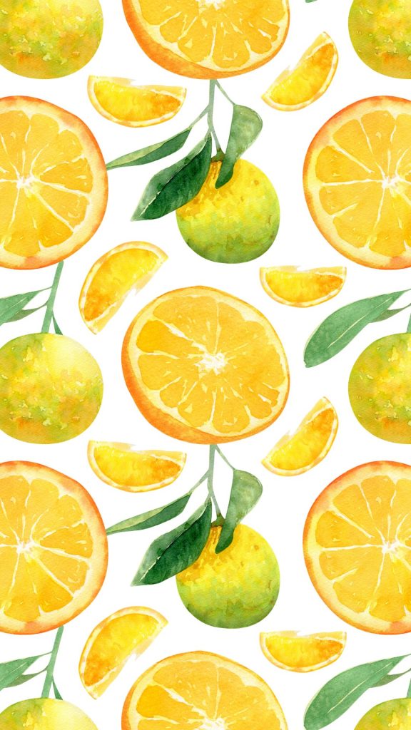 Beautiful and cute aesthetic cute orange fruit wallpaper