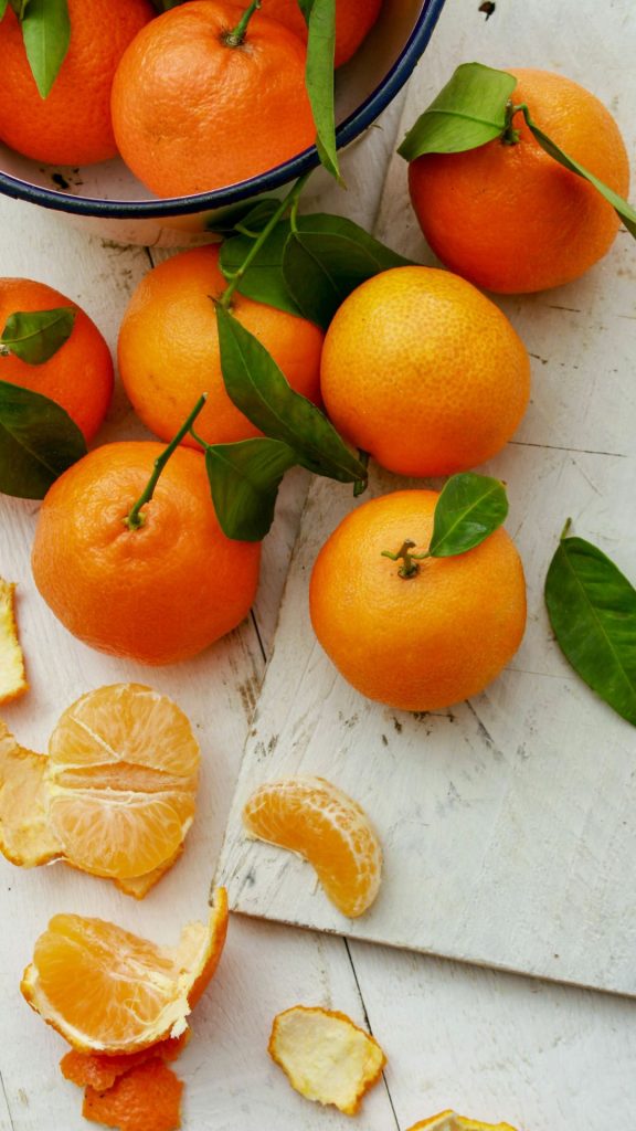 Bowl fulled aesthetic cute orange fruit wallpaper