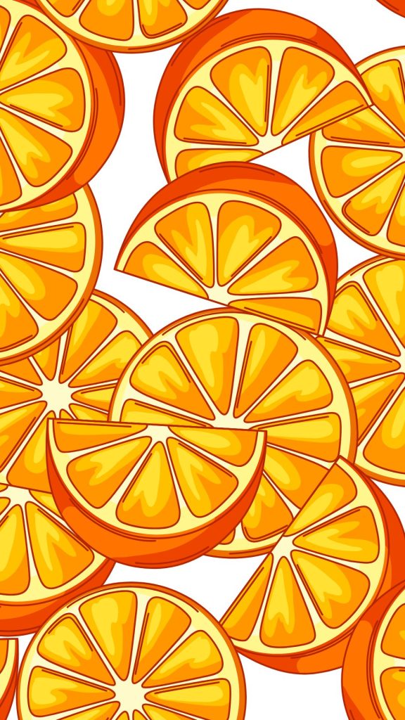 Cute and beautiful aesthetic cute orange fruit wallpaper