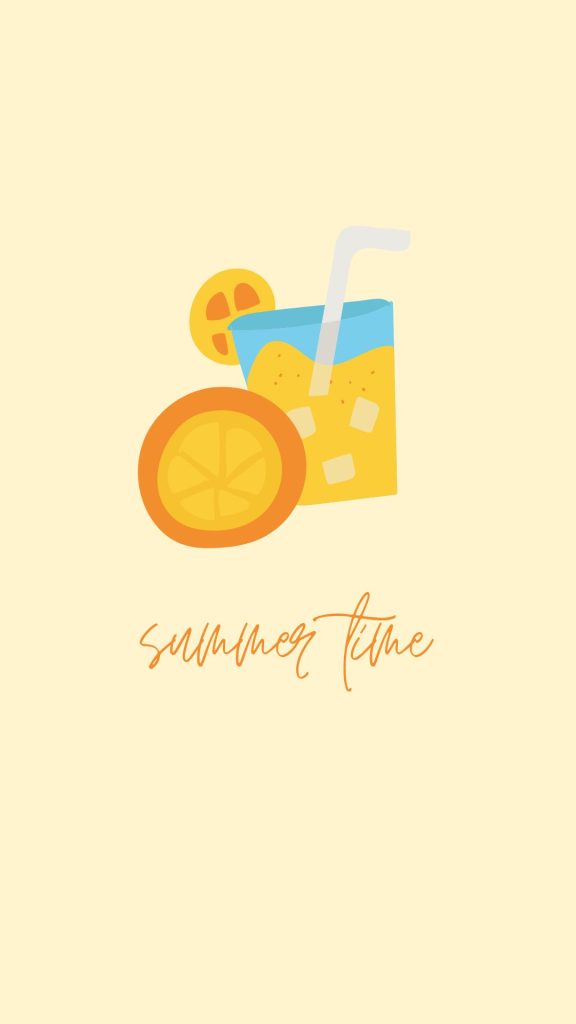 Cute and whimsical aesthetic cute orange fruit wallpaper