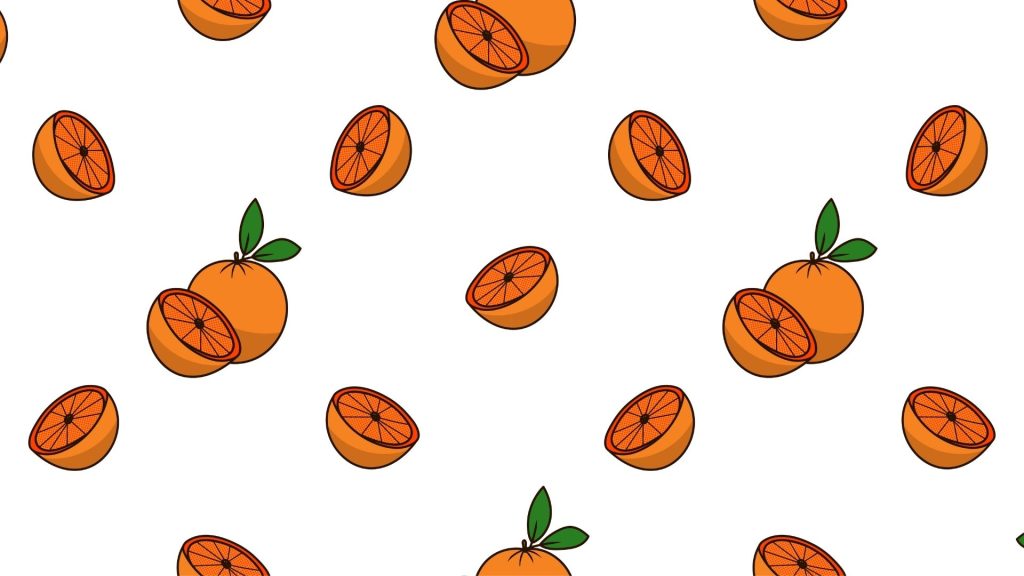 Cute mini aesthetic cute orange fruit wallpaper