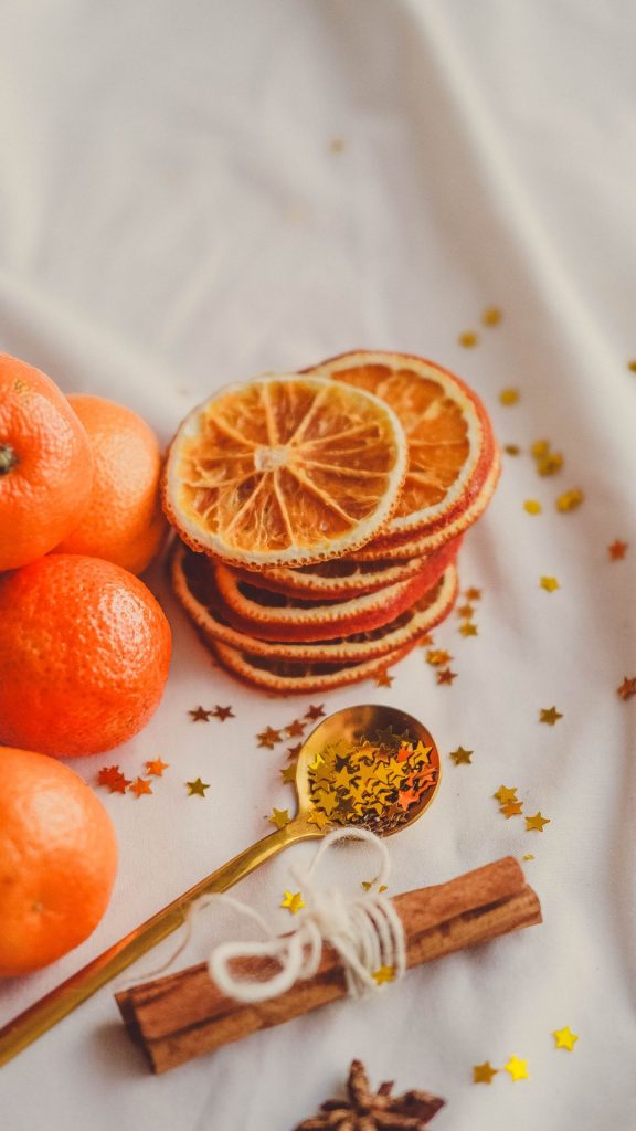 Dried aesthetic cute orange fruit wallpaper