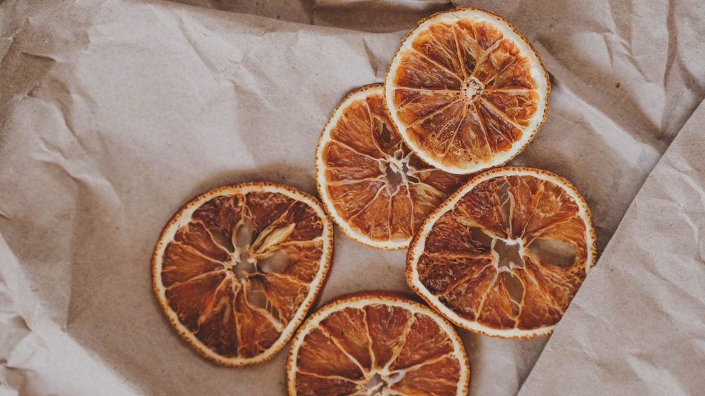 Dried aesthetic cute orange fruit wallpaper