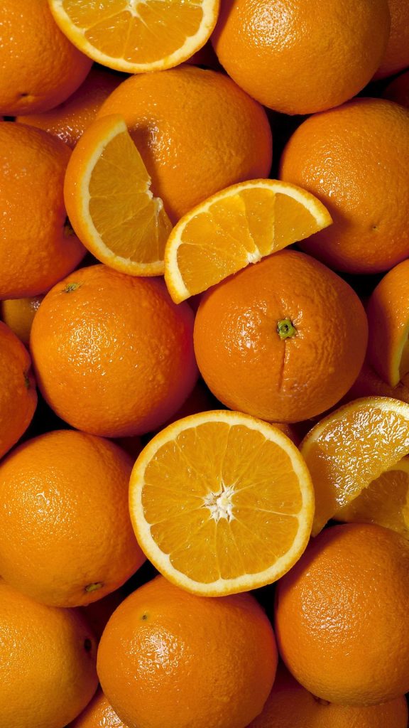 Fresh and sweet aesthetic cute orange fruit wallpaper