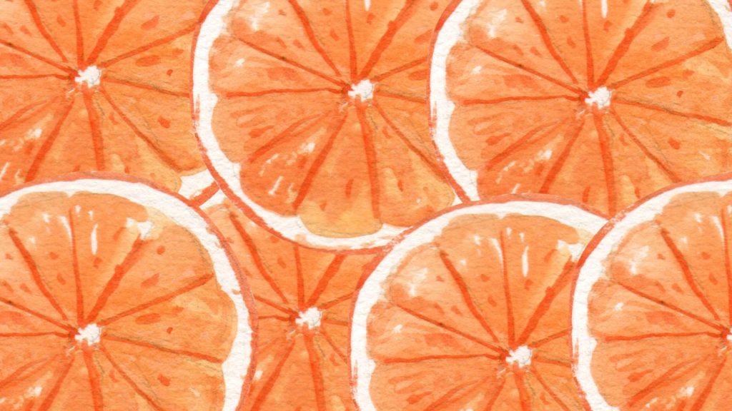 Fruity aesthetic cute orange fruit wallpaper