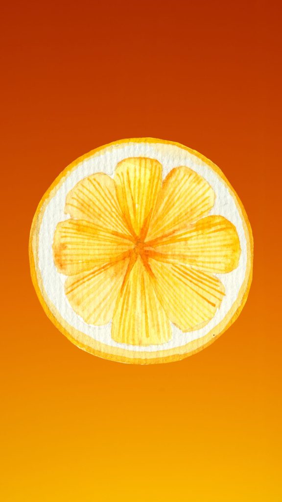 Sweet and cute aesthetic cute orange fruit wallpaper