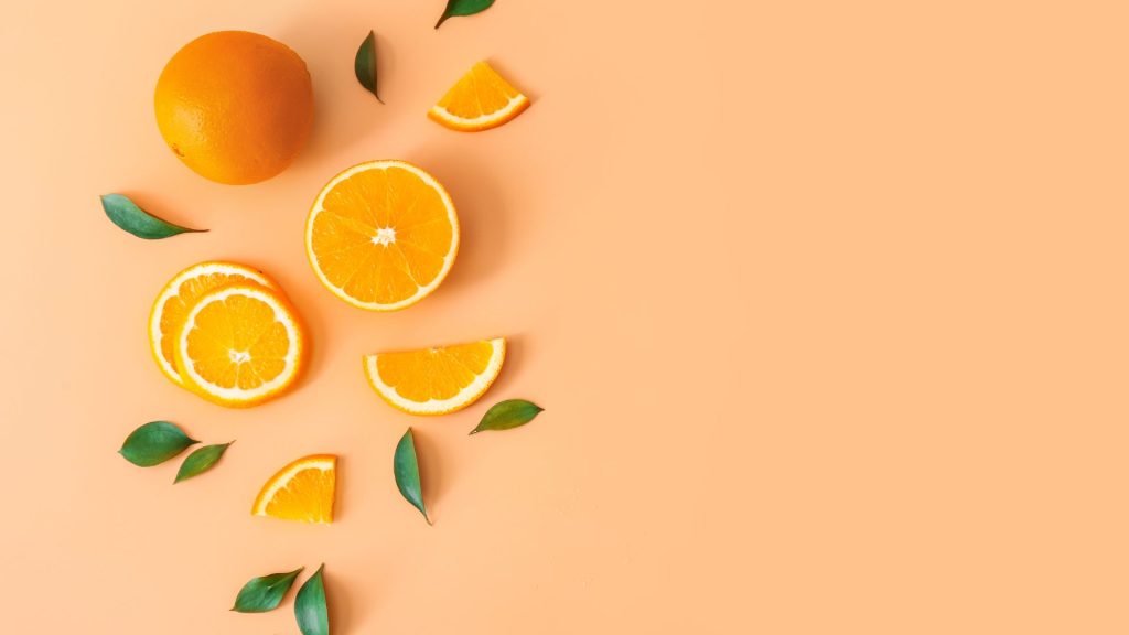 Sweet & whimsical aesthetic cute orange fruit wallpaper