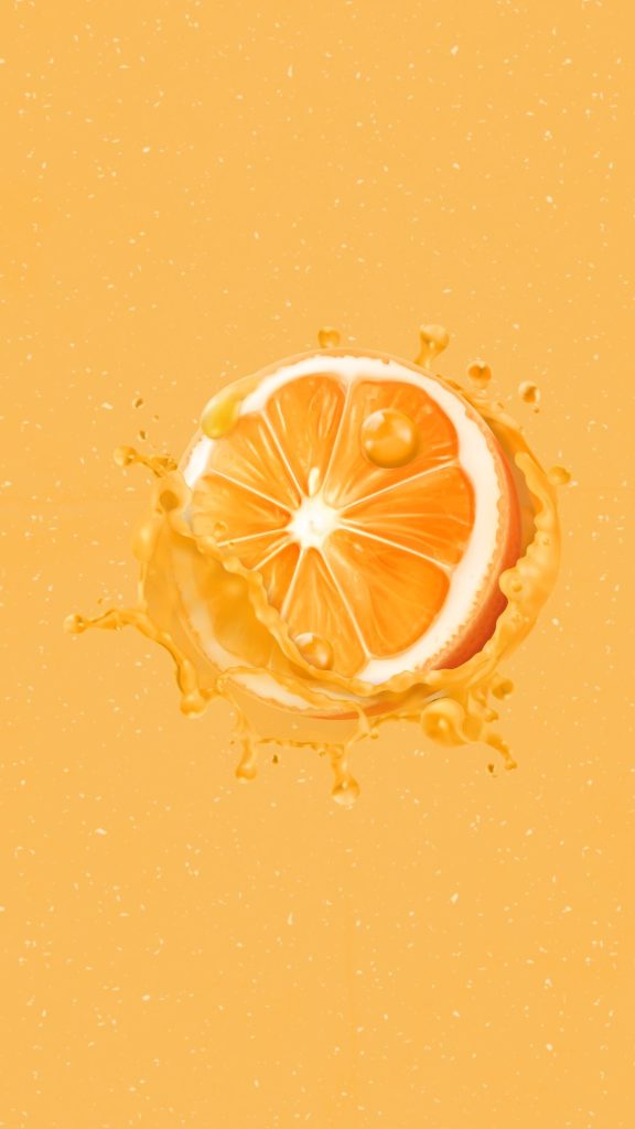 Winter time aesthetic cute orange fruit wallpaper