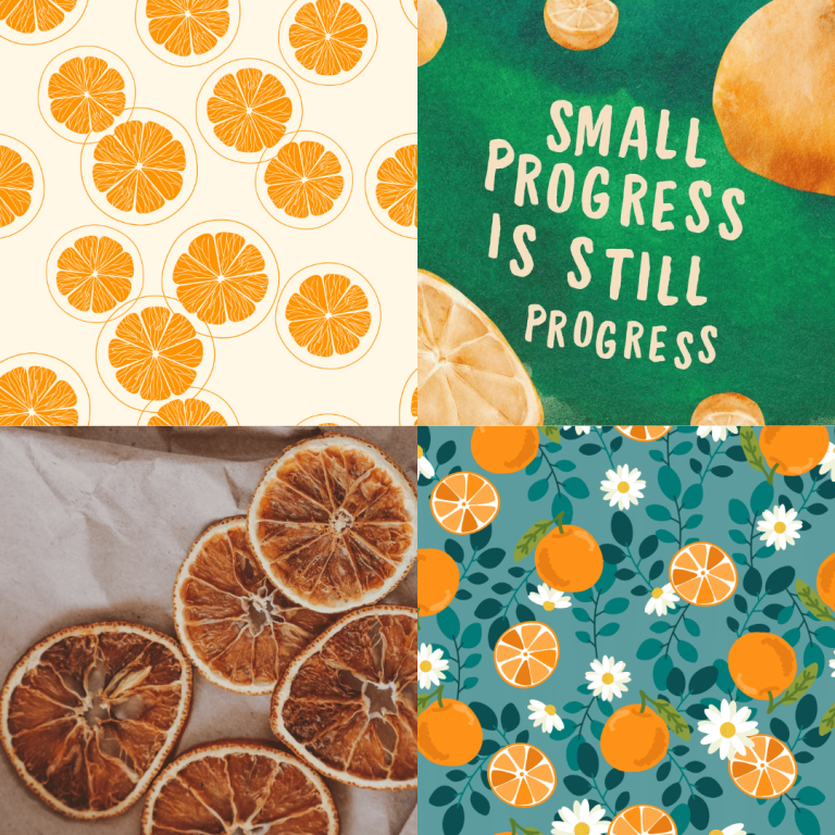 aesthetic cute orange fruit wallpaper