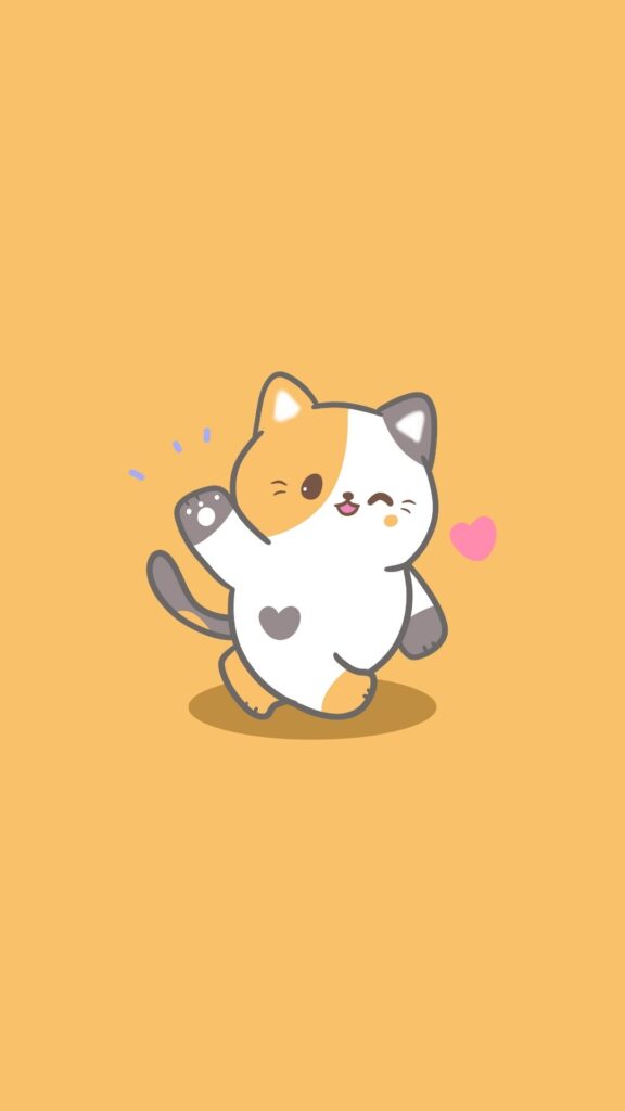 mustard cute cat wallpaper cartoon